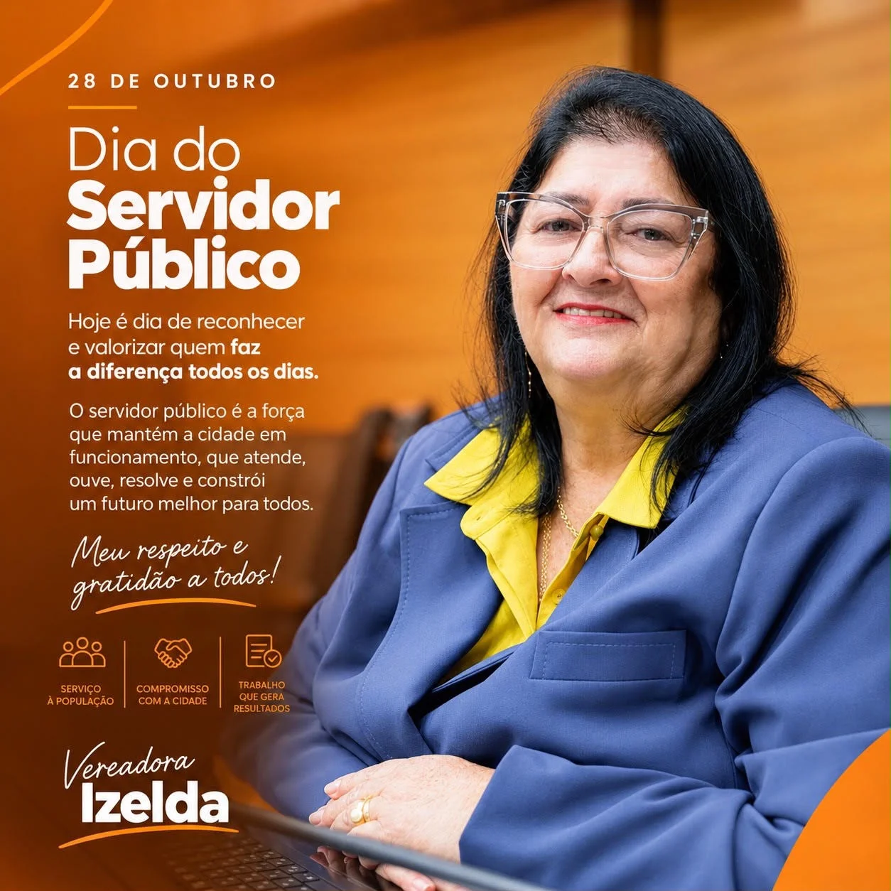 Vereadora Izelda Carnaúba homenageia servidores públicos