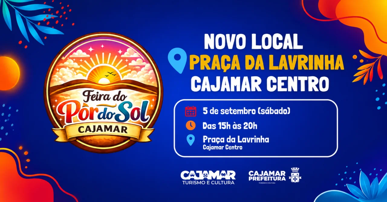 Feira do Pôr do Sol acontece neste sábado em novo local, na Praça da Lavrinha