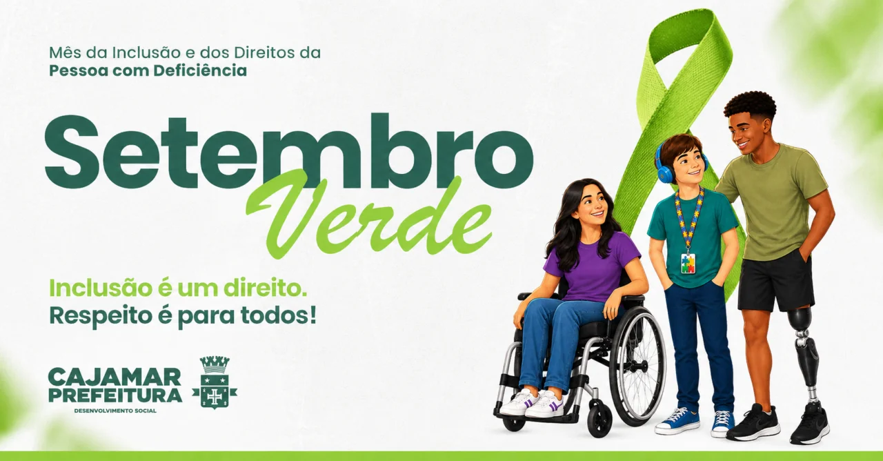 Setembro Verde promove conscientização sobre inclusão e direitos das pessoas com deficiência em Cajamar