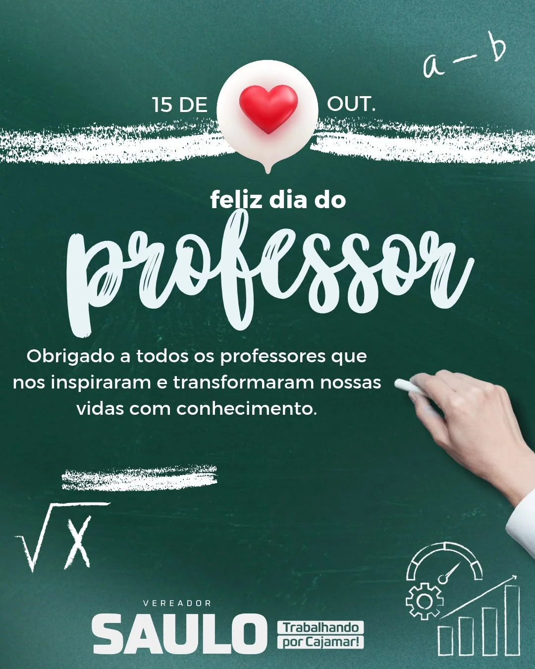 Vereador Saulo homenageia Professores