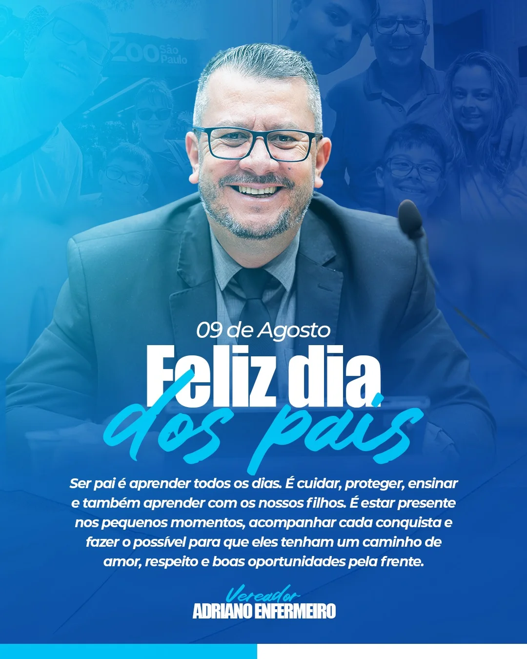 Vereador Adriano Enfermeiro Neste Dia dos Pais, homenageamos todos aqueles que dedicam amor, cuidado e exemplo às suas famílias.