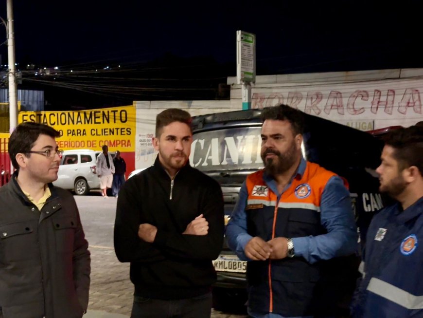 Prefeito Kauãn Berto participa de força-tarefa em Cajamar para acolher pessoas em situação de rua na noite mais fria do ano