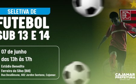 Prefeitura de Cajamar promove seletiva de futebol em parceria com o Oeste Futebol Clube