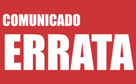 ERRATA – COMUNICADO OFICIAL