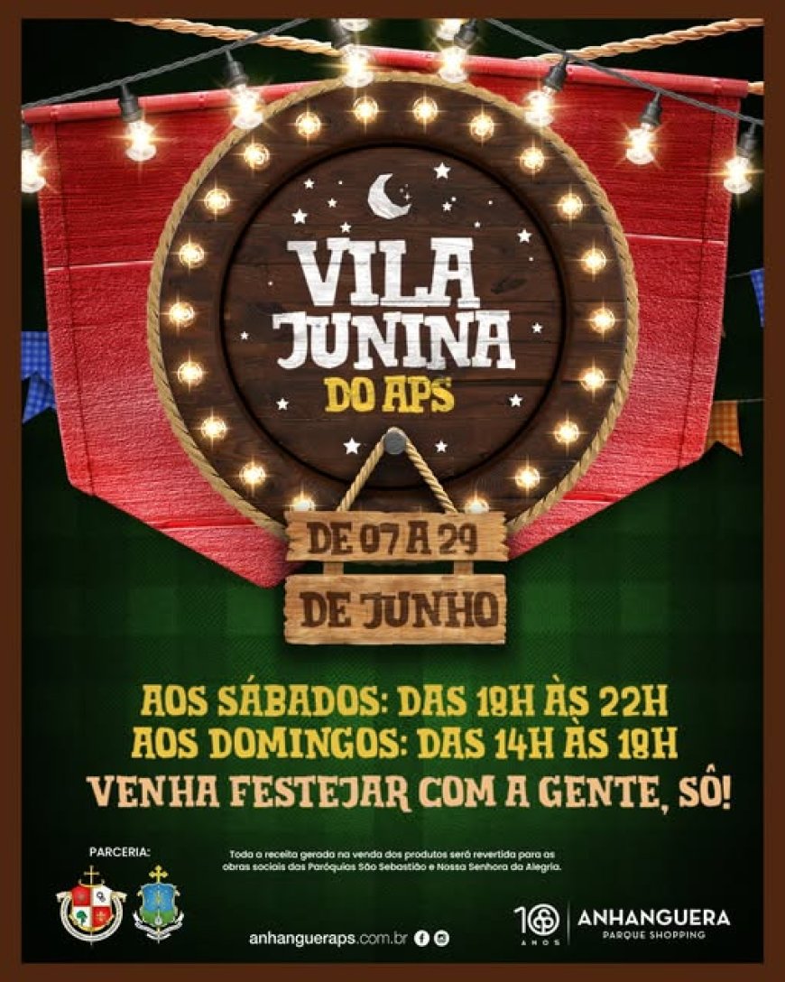 Anhanguera Parque Shopping promove animada Festa Junina com comidas típicas e brincadeiras para toda a família