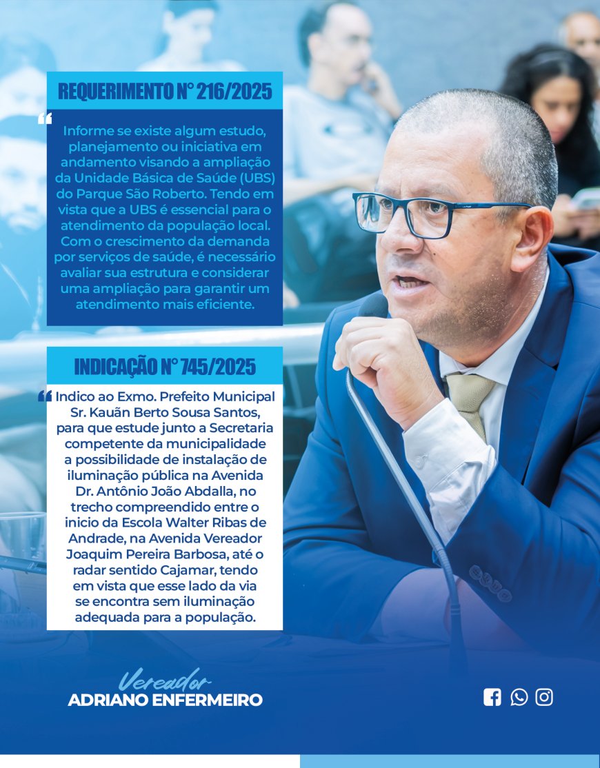 Vereador Adriano Enfermeiro