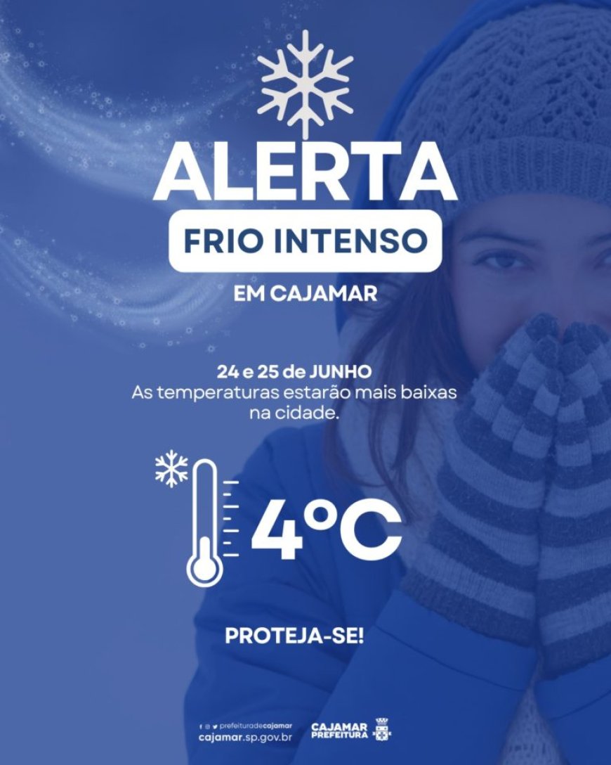 Defesa Civil emite alerta para chuvas e queda de temperatura de até 4ºC em Cajamar nesta semana