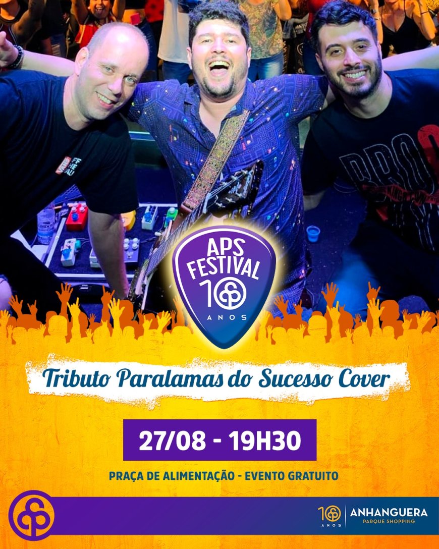 Anhanguera Parque Shopping encerra comemoração de 10 anos com show tributo ao Paralamas do Sucesso