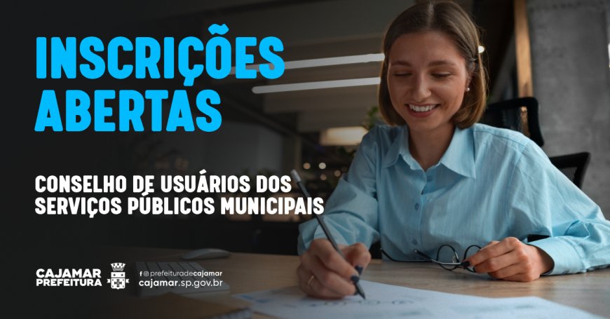 Inscrições abertas para o COMUSP – Conselho Municipal de Usuários dos Serviços Públicos