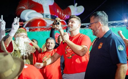 Prefeito Kauan abre oficialmente o Natal Cajamar Feliz com chegada especial do Papai Noe
