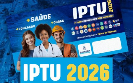 Reta final: Desconto de 10% no IPTU 2026 de Cajamar vence neste sábado (31)