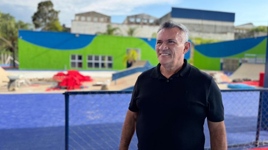 Tarcísio do Mercado acompanha obras de reforma e ampliação da PEC do Parque Maria Aparecida