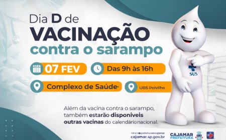 Prefeitura de Cajamar realiza Dia D de vacinação contra o sarampo neste sábado (07)