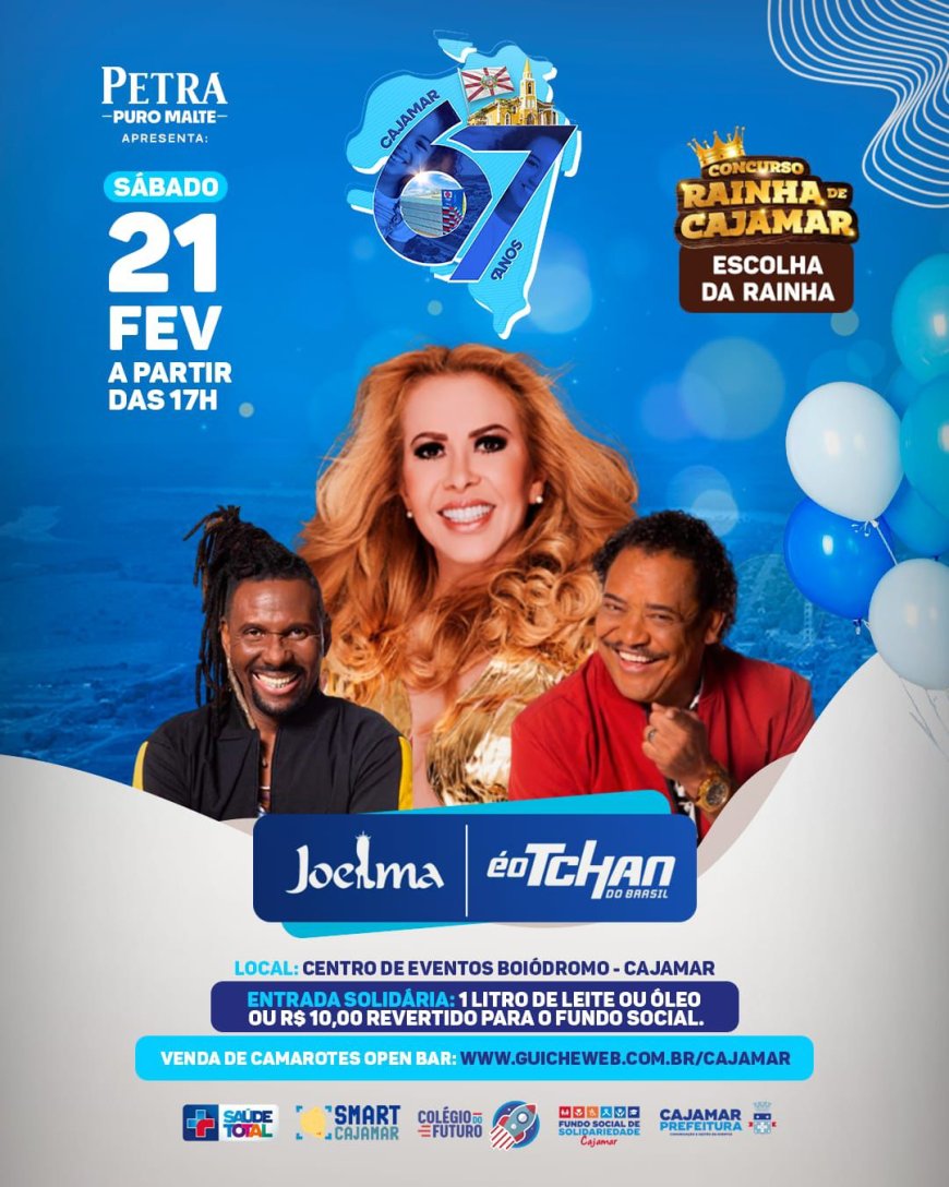 CAJAMAR 67 ANOS COM JOELMA E É O TCHAN EM UMA FESTA INESQUECÍVEL!