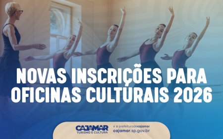 Prefeitura de Cajamar abre novas inscrições para as Oficinas Culturais 2026