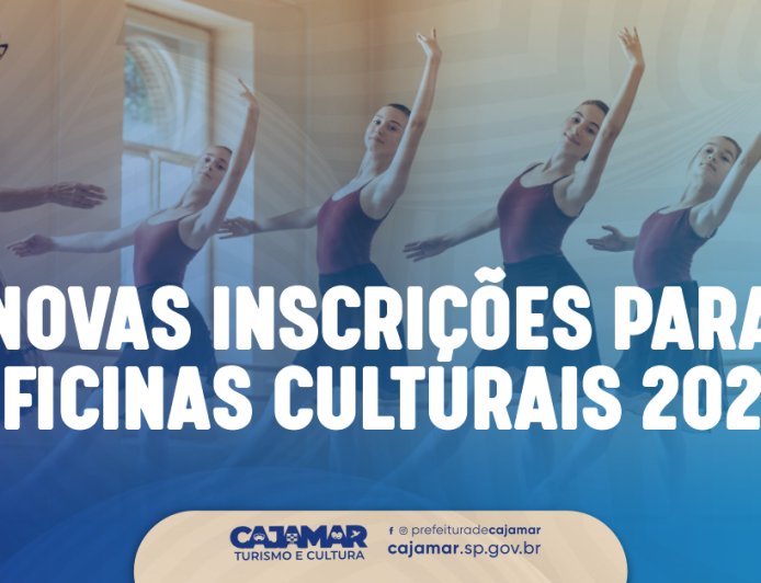 Prefeitura de Cajamar abre novas inscrições para as Oficinas Culturais 2026