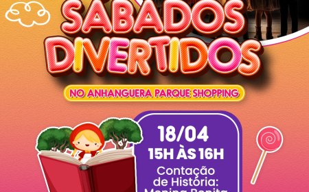 Sábados Divertidos no Anhanguera Parque Shopping traz contação de história especial neste fim de semana.