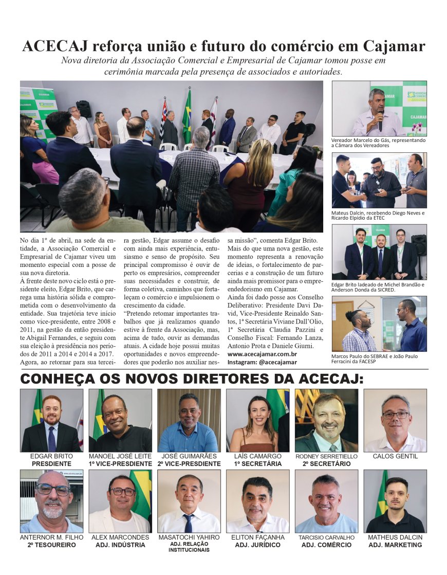 Novos diretores da ACECAJ